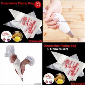 Baking Pastry Tools Disposable Bag 50Pcs Confectionery Bags For Cake Fondant Decorating Kitchen Pi Drop Delivery 2021 H Packing2010 Dhnow