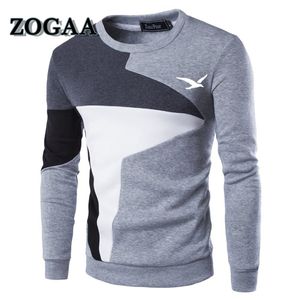 Zogaa Fashion Sweaters Men Seagull Tryckt Casual O-Neck Slim Cotton Sticke Mens Sweaters Pullovers Men Brand Clothing Tops 220819