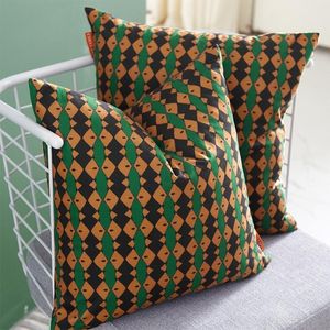 Cushion/Decorative Pillow Geometric Small Floral Plaid Cushion Cover Soft Decorations For Home Simple Cushions Sofa Bed Throw Pilllows Decor