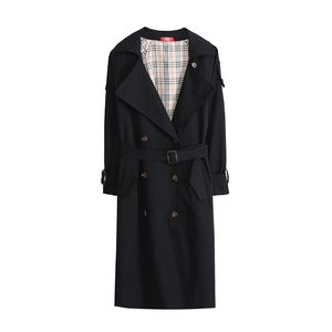 Damen-Trenchcoats, Frühlings-Damenprodukte, erhöhen Fett plus große Größe, Parker, koreanische Version, Windjacke, langer Mantel, Jacke mit V-Ausschnitt, Oberbekleidung