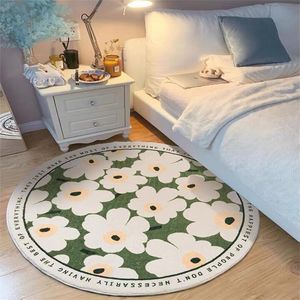 Carpets Nordic Super Soft Mat For Children Baby Play Round Flowers Carpet Playmat Bedroom Living Room Anti-slip CarpetCarpets