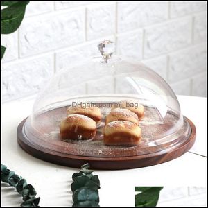 Baking Pastry Tools Acrylic Plexiglass Cake Display Dish Bread Tray With Lid Dessert Table Er Wood Plates Drop Delivery 2021 Mjbag Dhtsy