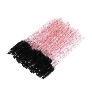 1 50 Pcs Disposable Fake Eyelash Brush Mascara Wands Applicator Grafting False Lashes Curling Comb Beauty Natural Makeup Tool288W