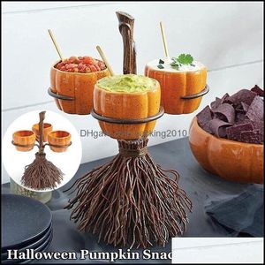 Bowls Party Bowl Favor Favories Bandejas de Halloween Pumpkin Stand Stand Candy Titular Basket Deliver