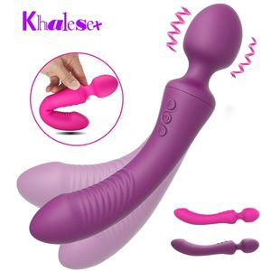 Morbido potente bacchetta AV vibratori per le donne 20 velocità doppio motore vibratore dildo massaggiatore giocattolo del sesso clitoride vagina ano stimolare 220818