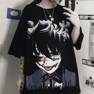 Anime Kakegurui T-shirt Jabami Yumeko estilo escuro Mulheres de manga longa Men tees 220819