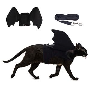 Cat Halloween Harness Bat Wings Pet Costumes For Small Dogs Cats Party Decoration