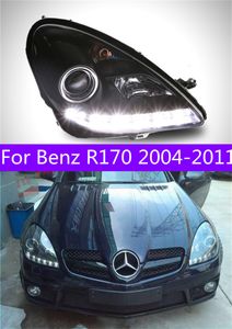 Auto Front Lamp för Benz R170 SLK200 SLK320 Strålkastare Assembly 2004-2011 DRL Running Lights High Beam Replacement