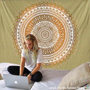 Indian Mandala Carpet Wall Hanging Sand Beach Throw Blanket Camping Tent Travel Mattress Bohemian Sleeping Pad J220804