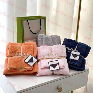 Classic Brand Towel Two Piece Outdoor Beach Towels Washcloths Set High Quality Embroidered Blanket Rug