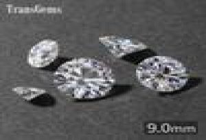 トランスジェム9mm カラットGHカラー認定マンメイドダイヤモンドルーズモイサナイトビーズテストは本物のダイヤモンド宝石としてポジティブになります