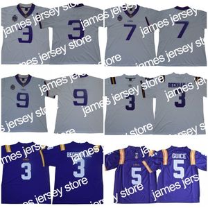 22 2022 NCAA LSU Tigers 3 Odell Beckham Jr. 7 Leonard Fournette 5 Derrius Guice 9 Joe Burrow 125th Season College Football Jerseys