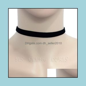 Chokers Punk Gothic Veet Cara Cara de Tatuagem Tatuagem Colares Mulheres Colas de Cabelo Mujer Collier Femme Bijoux Drop Deliver