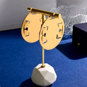 Ingrosso Gioielli designer di orecchie di cerchio da 5 cm stalloni orecchini in oro i luimi