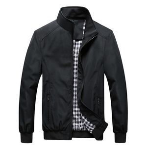 Kvalitetsbomber solid casual jacka män våren höstkläder mandarin sportkläder mensjackor för manliga rockar m 5xl 6xl 7xl 220819