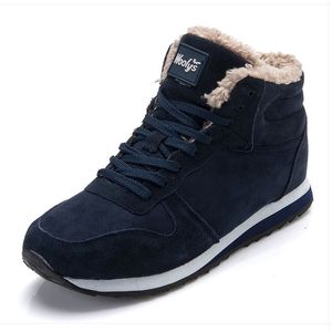Gai Boots Mens Fashion Snow Butaki plus size kostki buty zimowe buty czarny niebieski obuwie 220819
