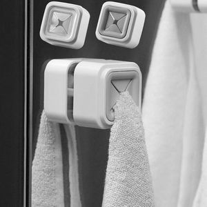 Hooks & Rails Wall Organizer Rack Punch-free Towel Dishcloth Holder Hang Tools Wash Cloth Rag Clip Creative Storage Hand Bathroom KitchenHoo