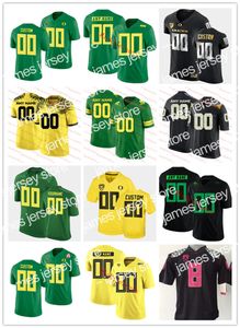 22 2022 NCAA Custom Oregon Ducks Costura de futebol costurou a camisa de futebol 0 Deommodore Lenoir 7 CJ Verdell 8 Jevon Holland 3 Bo nix 10 Justin Herbert 13