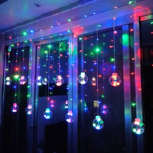 Stringhe 220V LED Christmas Wishing Balls Tenda Lucine Ghirlanda Decorazioni per lampade per la casa Festa in giardino Illuminazione per vacanze di nozzeLED