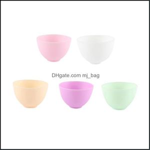 Bowls 8X5Cm Home Use Odorless Anti-Drop Sile Bowl Facial Mask Mixing Prep Measuring S Yellow Drop Delivery 2021 Garden Kitchen Mjbag Dhg0J