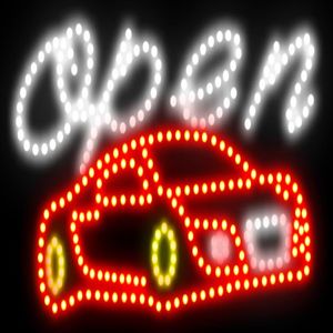 Led Gaz Işareti toptan satış-21 inç LED iş açık araba yıkama işareti açık parlak ışık kapalı anahtar benzin istasyonu neon298p