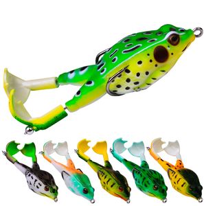 1PCS Double Hellillers Frog Wobbler Soft Bait Jigging Fishing Lures 95mm13g Artificial Crankbait Minnow Topwater Fishing Tackle