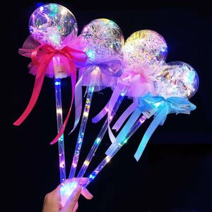 Christmas Halloween Decoration LED Glow Ball Stick Princess Light Up Wand Starry Sky Magic Wands Concert Party Luminous Stick TH0138