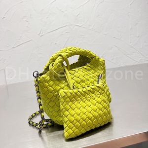 Borsa tote alla moda Borsa a tracolla di lusso Borsa a mano piccola per monete intrecciata Cestino per piatti da donna Dolce e carino Luce del vento Grande capacità