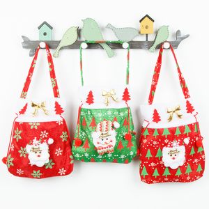 Christmas Gift Bag Santa Claus Candy Bags Festive Party Gifts Bag Xmas Trees Decoration TH0134