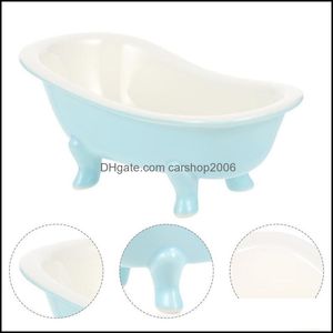 Bowls Creative BathTub Shape Dessert Bowl Ice Cream Ceramic Storage Drop Delivery 2021 Hemtr￤dg￥rd K￶k Dining Bar Din Carshop2006 DHQJ7