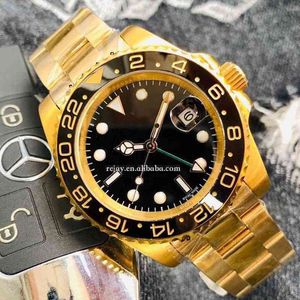 lussuoso movimento orologio yachtmaster orologi meccanici Gmt Luxury Ceramic Bezel Cinturino in acciaio inossidabile Ii Gold Silver Band 40mm Automatic Golden Men