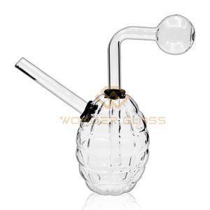 OB-2200 Unique Design Glass Oil Burner Water Pipes 5.5 Inches Mini Grenade Shape Transparent Hookah Smoking Bong