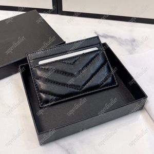 Women Wallet de alta qualidade Bolsa de bolsa de couro de bolsas de couro Bolsas de grife mini bolsas clássicas Bolsas de negócios Bolsas de negócios Principais carteiras de cartão de crédito Black Unisex