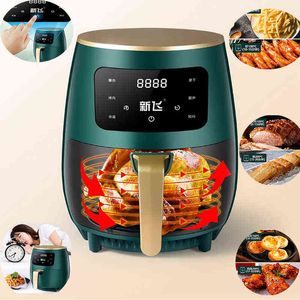 1200W 6l Luft Frittieröl Free Health Fryer Cooker 220V Multifunktion Smart Touch LCD Deep Airfryer French Fries Pizza Frittyer T220819