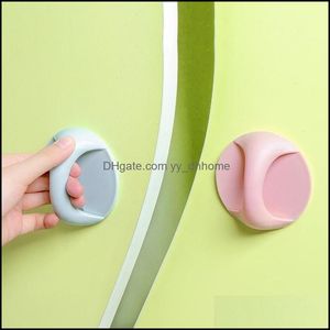 Other Home Garden Self-Adhesive Round Plastic Knobs Mti-Purpose Mticolor Wardrobe Pls Auxiliary Furniture Door Handles Har Yydhhome Dhw2J