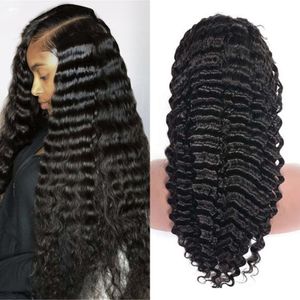 HD Lace Front Wigs Deep Wave Pre Plucked 130% Indian Human Hair Wig Natural Color for Women 8-26 inch