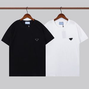 Prrda Fashion Brand Men's Tops Polos Shirt Original Style High Quality Casual Man Black White Lapel T-shirt Triangle Tees Summer New Luxury Designer Short Sleeves
