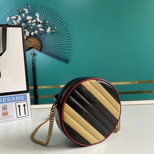 7A najwyższej jakości torba projektantów Marmont okrągły mini ramię Crossbody Tote Black Beige Red Red Hasher Hash