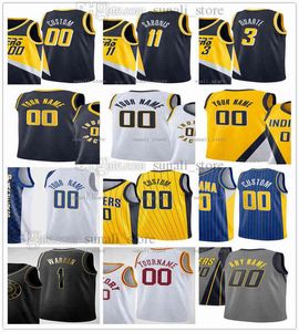 Stampa Maglie da basket Chris Duarte T.J. Warren 1 Torrey Craig 13 Goga Bitadze 88 Isaiah Jackson 23 Kelan Martin 21 Oshae Brissett 12 DeJo