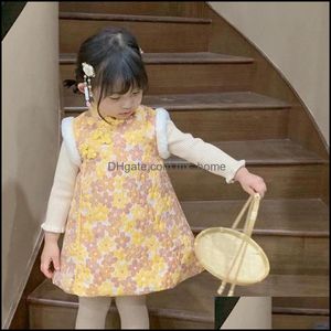 女の子のドレス春のかわいい子供中国のチーパオチョンサム年ギフトキッズガールパーティー服衣装ベイビーMXHOMEドロップデビューmxhomedhzqv