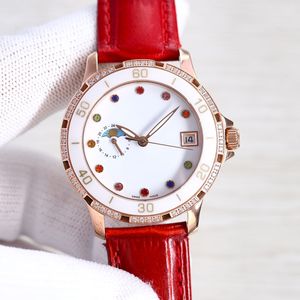 Fashion Damskie zegarek mechaniczny 36 mm ceramiczny bransoletka ramka automatyczna 9-bitowa Sun Moon Star Morning Sapphire Mirror Watch Montre de Luxe 2022 AAA