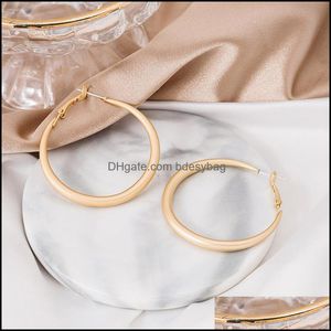 Dangle Chandelier Round Earring Large Circle Earrings Fashion Frosted Metal Gold Ear Accessories 211033 Drop Delivery 2021 Bdesybag Dhhd0