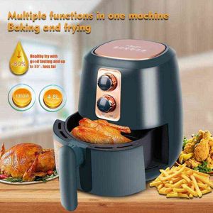 Domowe gospodarstwo 4,8L Air Fryer Domowy domek dla dużych pojemności francuskie frytki smażone kurczak gilla inteligentna fume-fume-fume-fume frytki frytki t220819