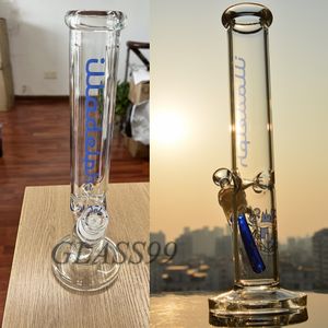 Heady Downsteam Glass Hookah Bubbler Blue Beaker Bongs com Coil Condenser Perc Thick Black Water Pipes Dab Rig for Smoking com 14mm Joint Green White Shisha