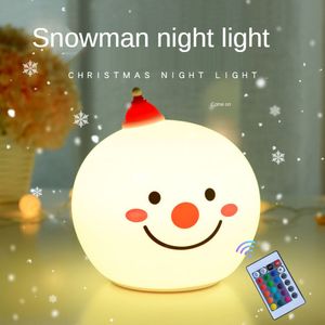 Led kardan adam gece ışık yatak odası dekorasyonu Noel hediyesi yaratıcı renkli atmosfer başucu masa lambası çocuklar hediyeler