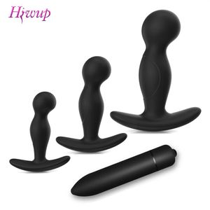 Combination Sex Toy Silicone Prostate Massager Anal Plug with G Spot Bullet Vibrator Butt Plug Adult Toys for Woman Man Gayhello2904