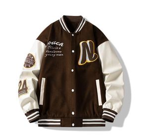 Men Jacket Baseball Uniform Men's Loose Embroidery Tide Brand Coats Spring Autumn Casual College Wear American Fashion Clothing
