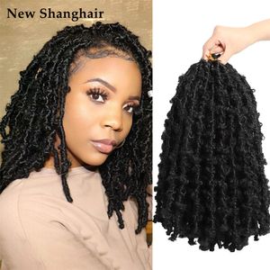 New Shanghair 14 Inch Butterfly Locs Crochet Hair Handmade 20 Strands Pcs Synthetic Hair Extensions BS15