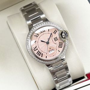 Fashion Women's Watch 33mm Quartz Movement 316 Stainless Steel Case Belt Sapphire Mirror Sun Moon Star Life Waterproof luxury watches gold watch pink