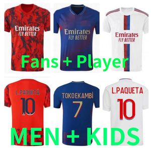 Wersja odtwarzacza Lyon Soccer Jersey L Paqueta Lyonnais Dembele ol Digital Fourth Tko Ekambi Tolisso Kadewere Tete Aouar Football Sabirty Men Kids Kit Kid